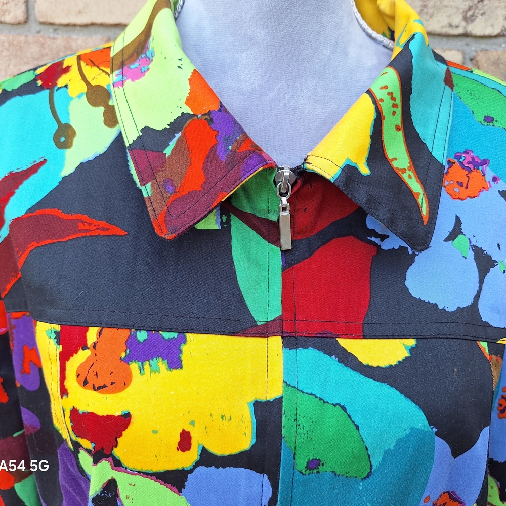 Erin London Multicolor Abstract Jacket